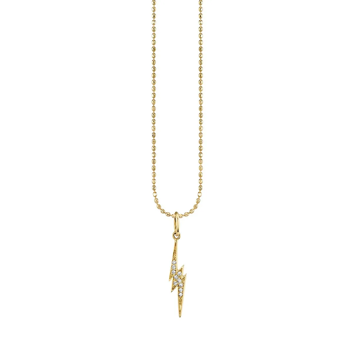 Gold & Diamond Small Lightning Bolt Charm sold by Sydney Evan