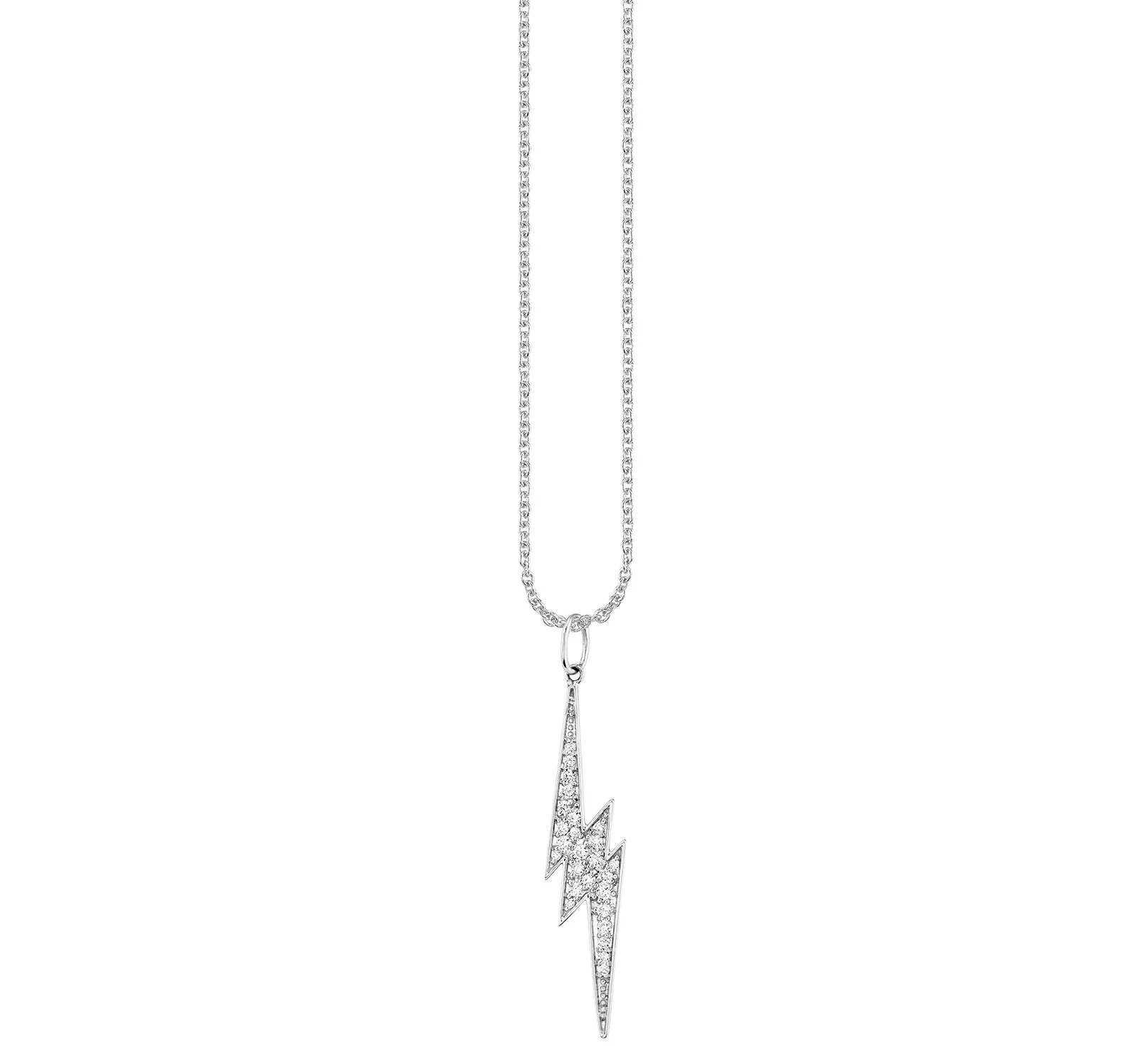Gold & Diamond Large Lightning Bolt Charm sold by Sydney Evan product image thumbnail 3