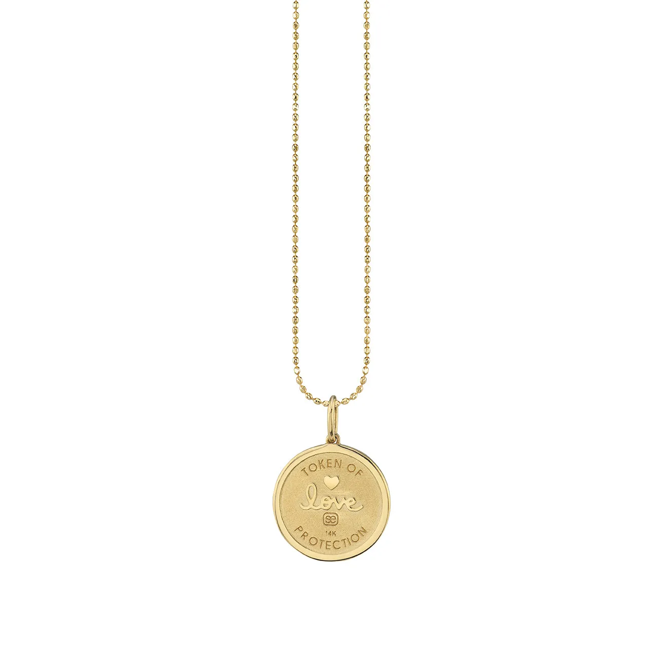 Gold Diamond & Turquoise Eye with Rays Coin Charm sold by Sydney Evan product image thumbnail 3