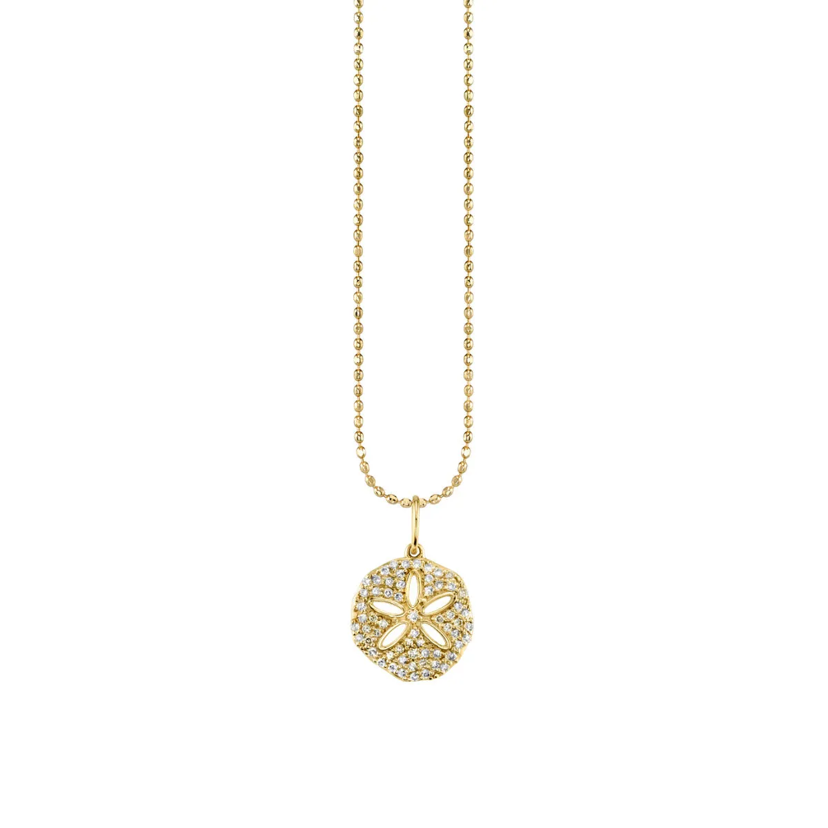 Gold & Diamond Sand Dollar Charm sold by Sydney Evan