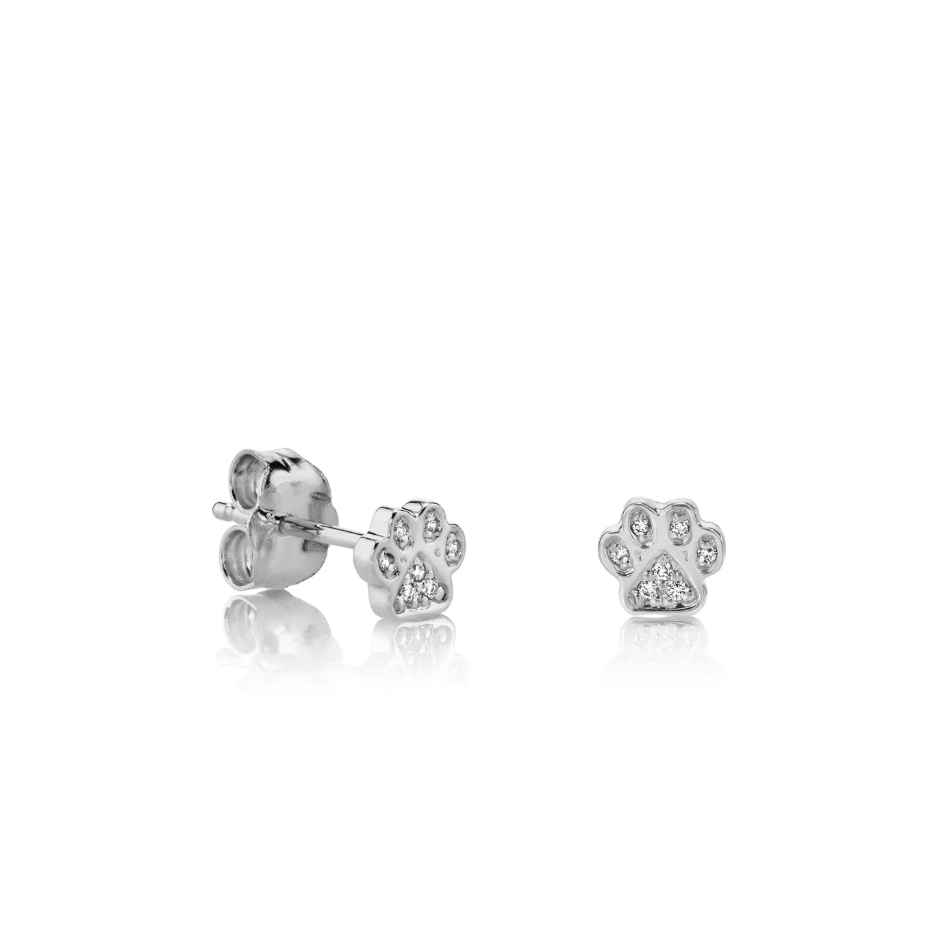 Gold & Diamond Mini Paw Stud sold by Sydney Evan product image thumbnail 3
