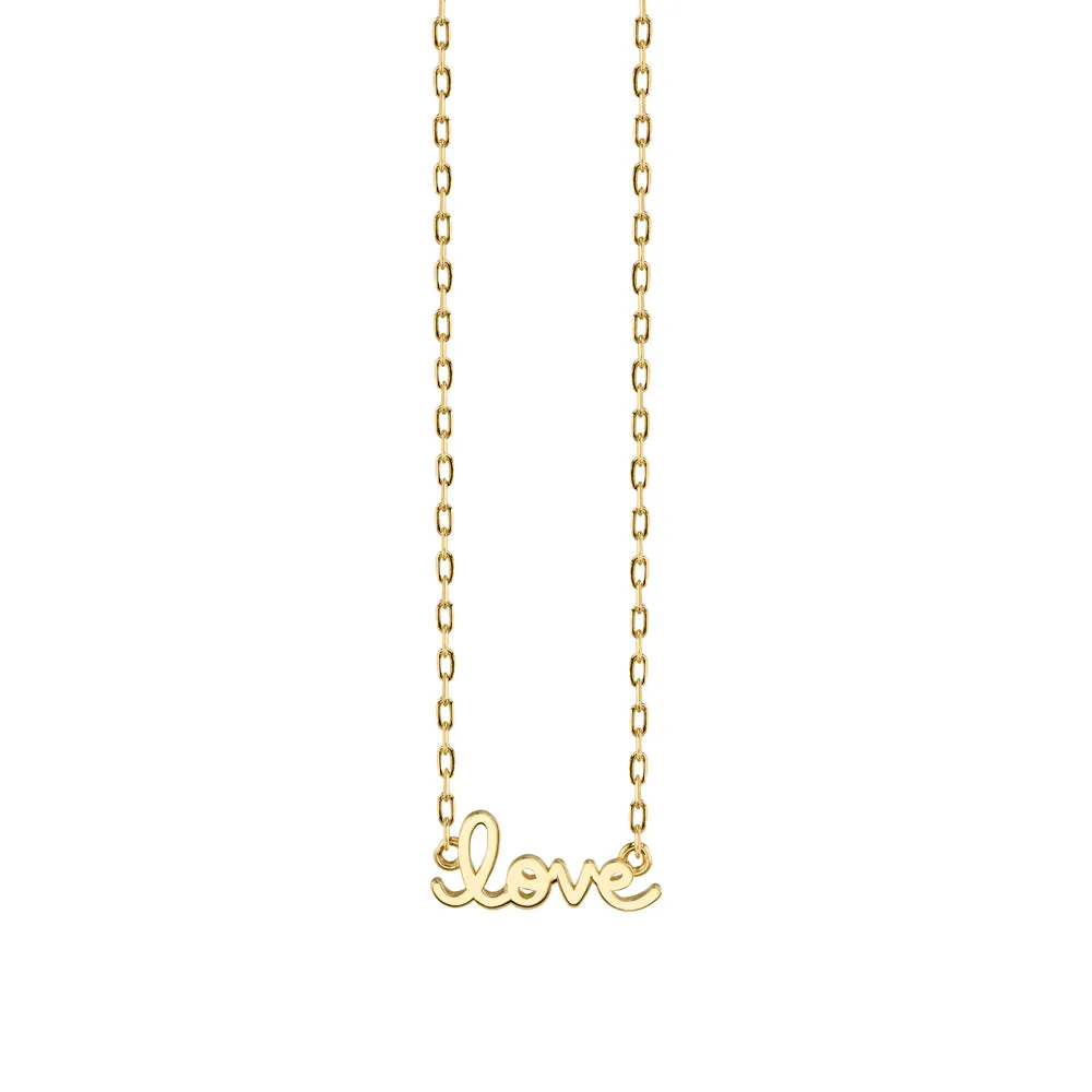 Pure Gold Tiny Love Necklace sold by Sydney Evan