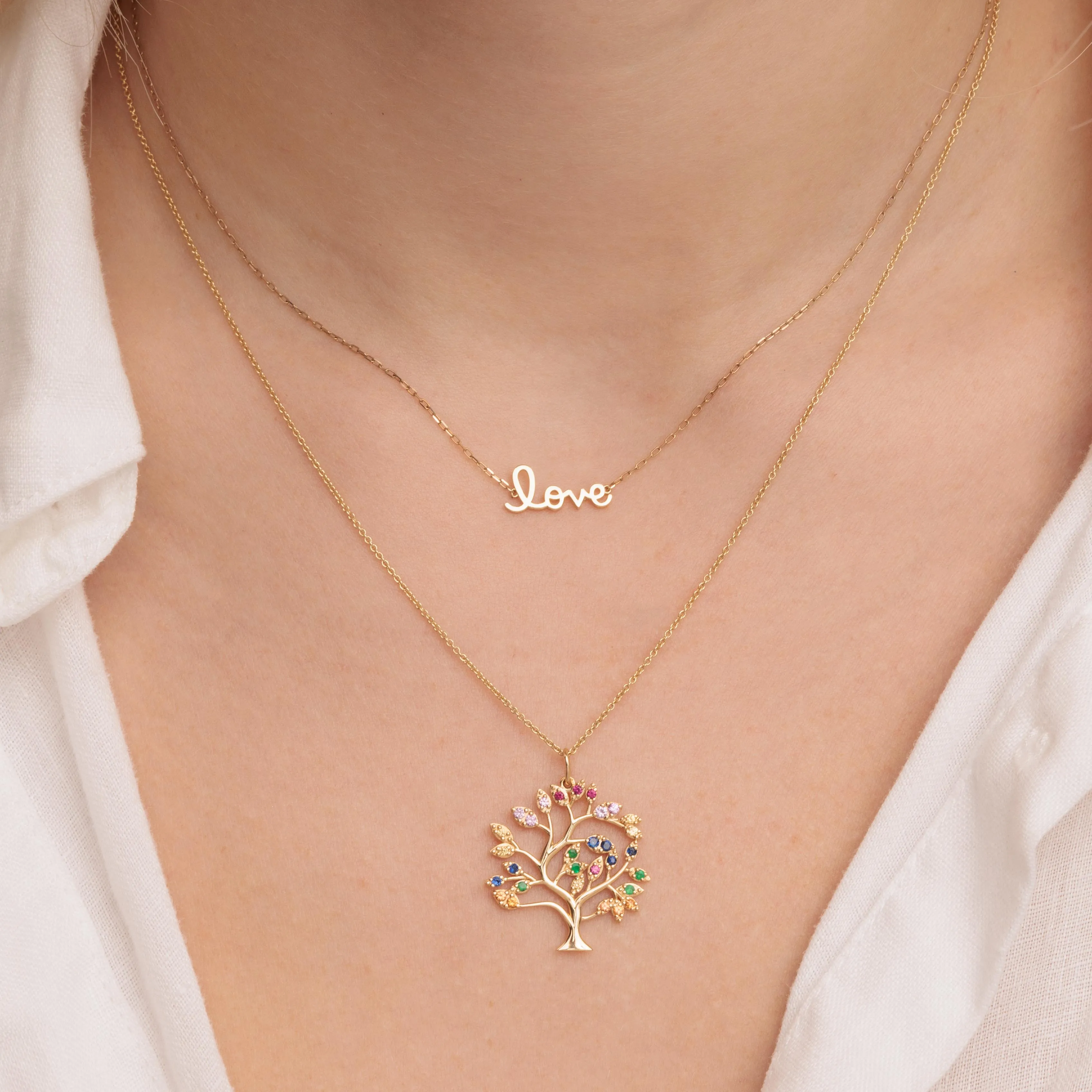 Pure Gold Tiny Love Necklace sold by Sydney Evan product image thumbnail 2