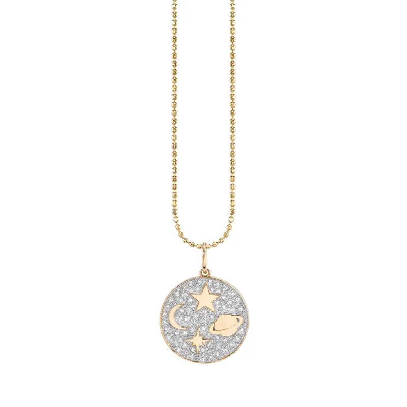 Gold & Diamond Celestial Tableau Charm made by Sydney Evan