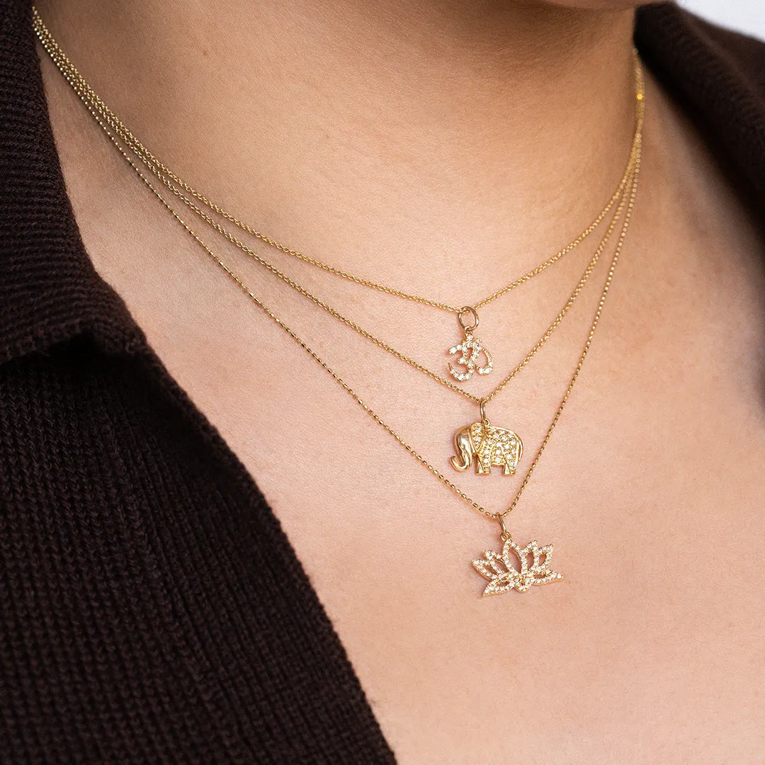 Gold & Diamond Small Om Charm sold by Sydney Evan product image thumbnail 2