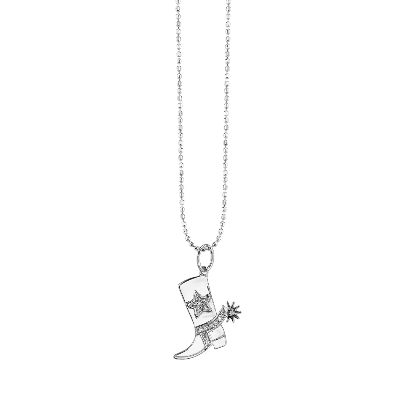 Gold & Diamond Cowboy Boot Charm sold by Sydney Evan product image thumbnail 3