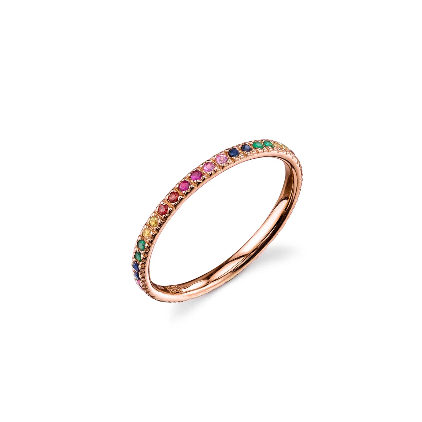 Gold & Rainbow Eternity Ring sold by Sydney Evan product image thumbnail 3