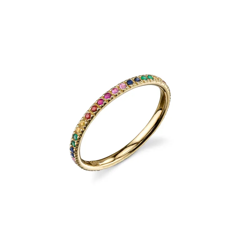 Gold & Rainbow Eternity Ring made by Sydney Evan