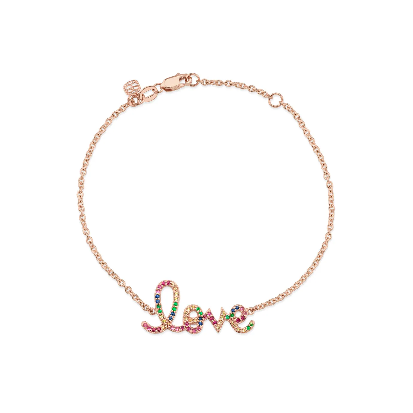 Gold & Rainbow Medium Love Bracelet sold by Sydney Evan product image thumbnail 3