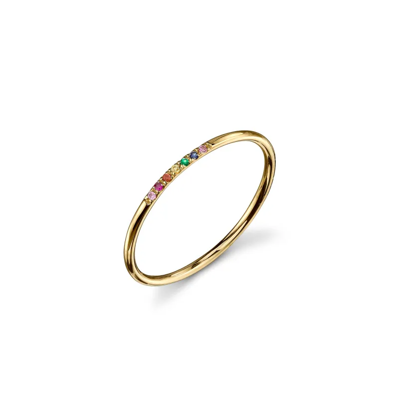 Gold & Rainbow 7-Stone Ring made by Sydney Evan