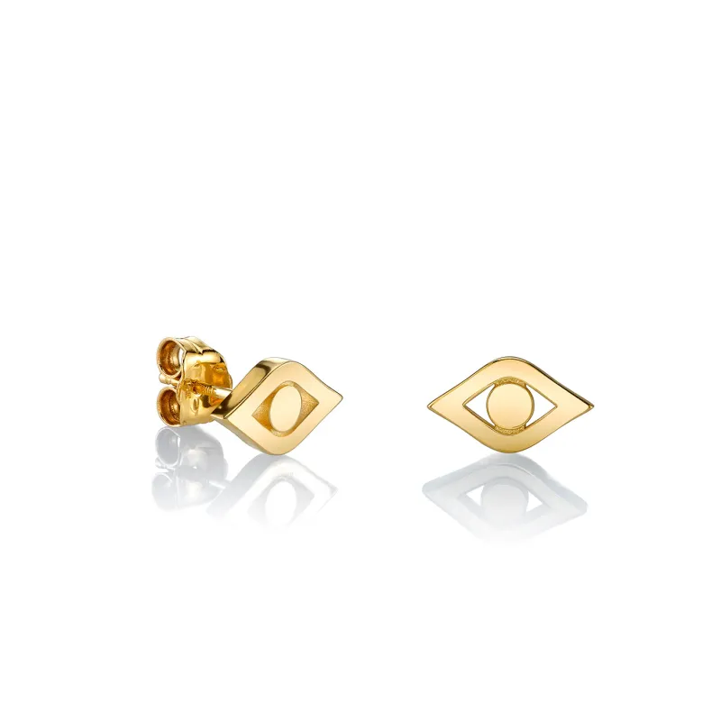 Pure Gold Medium Eye Stud made by Sydney Evan
