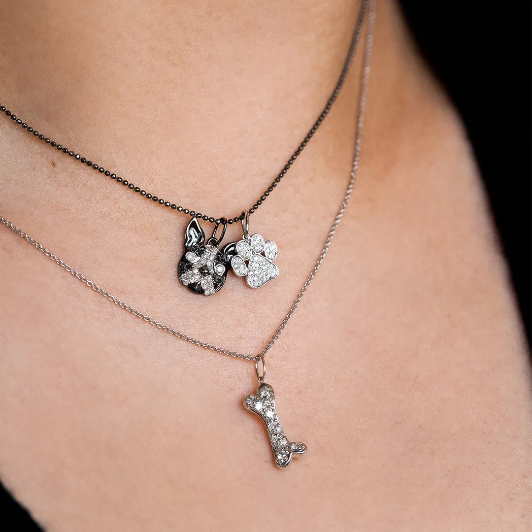 Gold & Diamond Paw Print Charm sold by Sydney Evan product image thumbnail 2