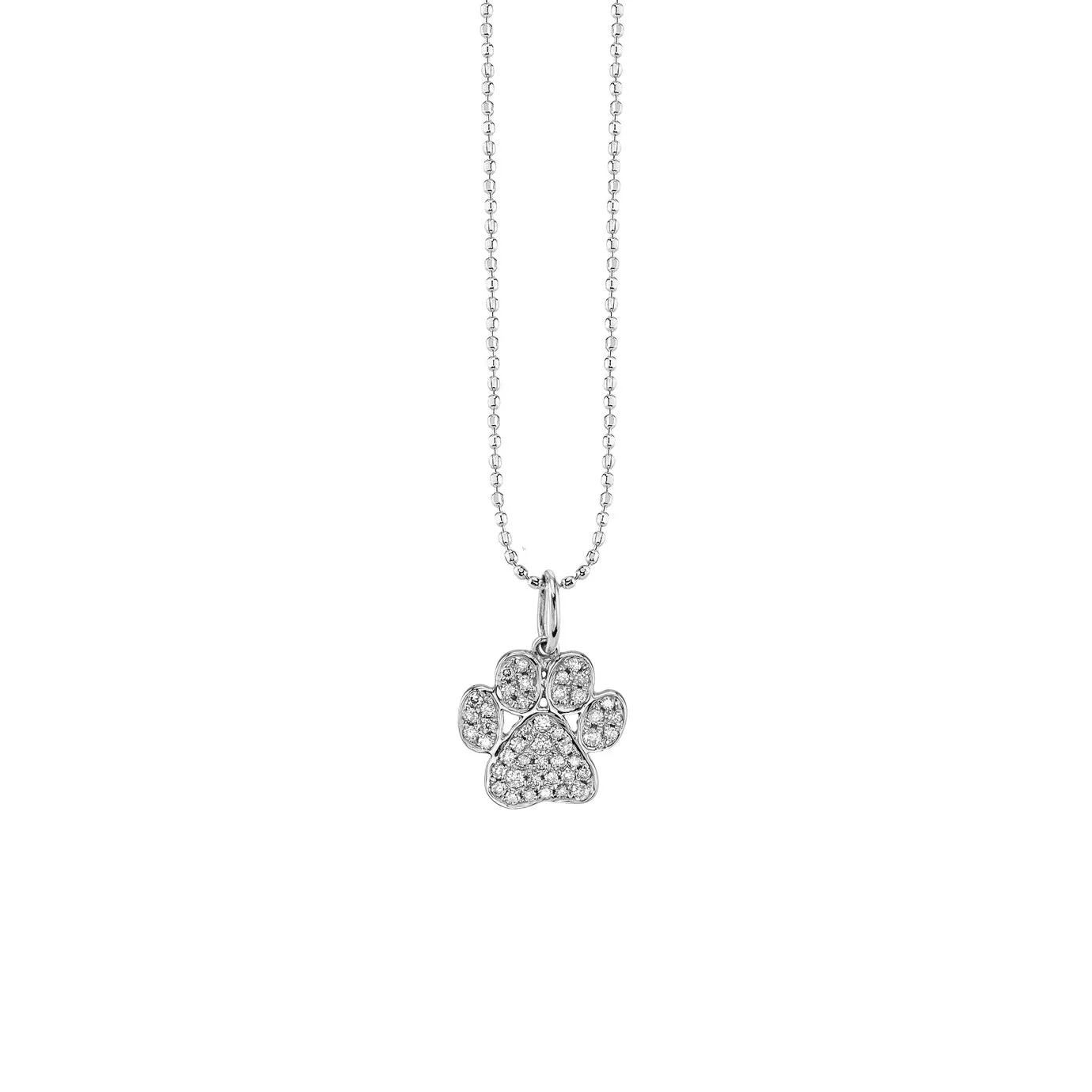 Gold & Diamond Paw Print Charm sold by Sydney Evan product image thumbnail 3