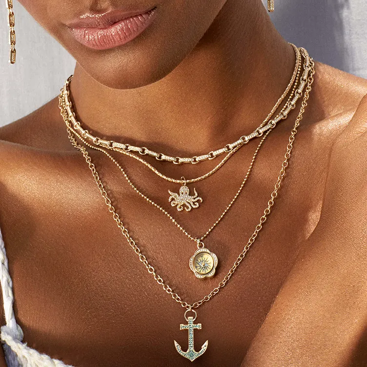Gold & Diamond Octopus Charm sold by Sydney Evan product image thumbnail 2