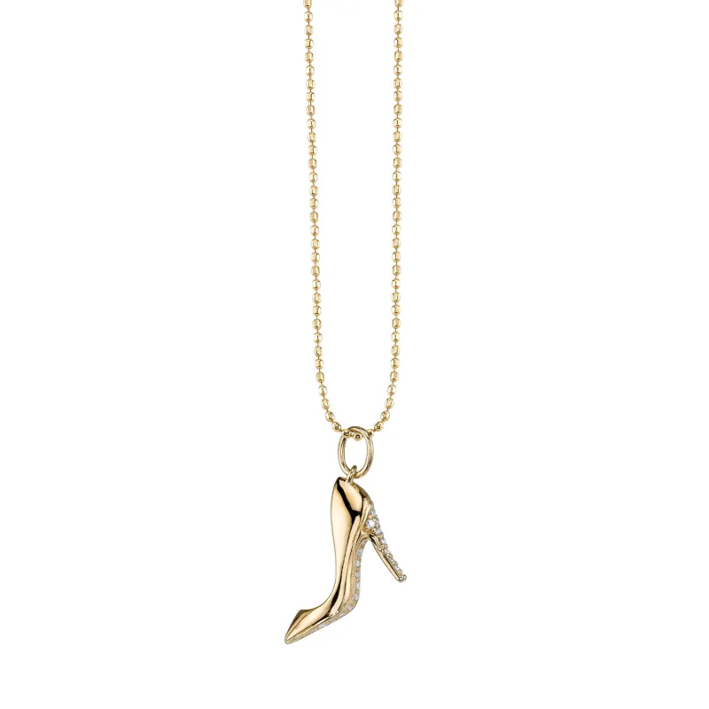 Gold & Diamond Stiletto Charm made by Sydney Evan