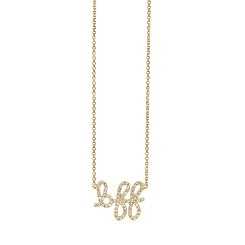 Gold & Diamond BFF Necklace made by Sydney Evan