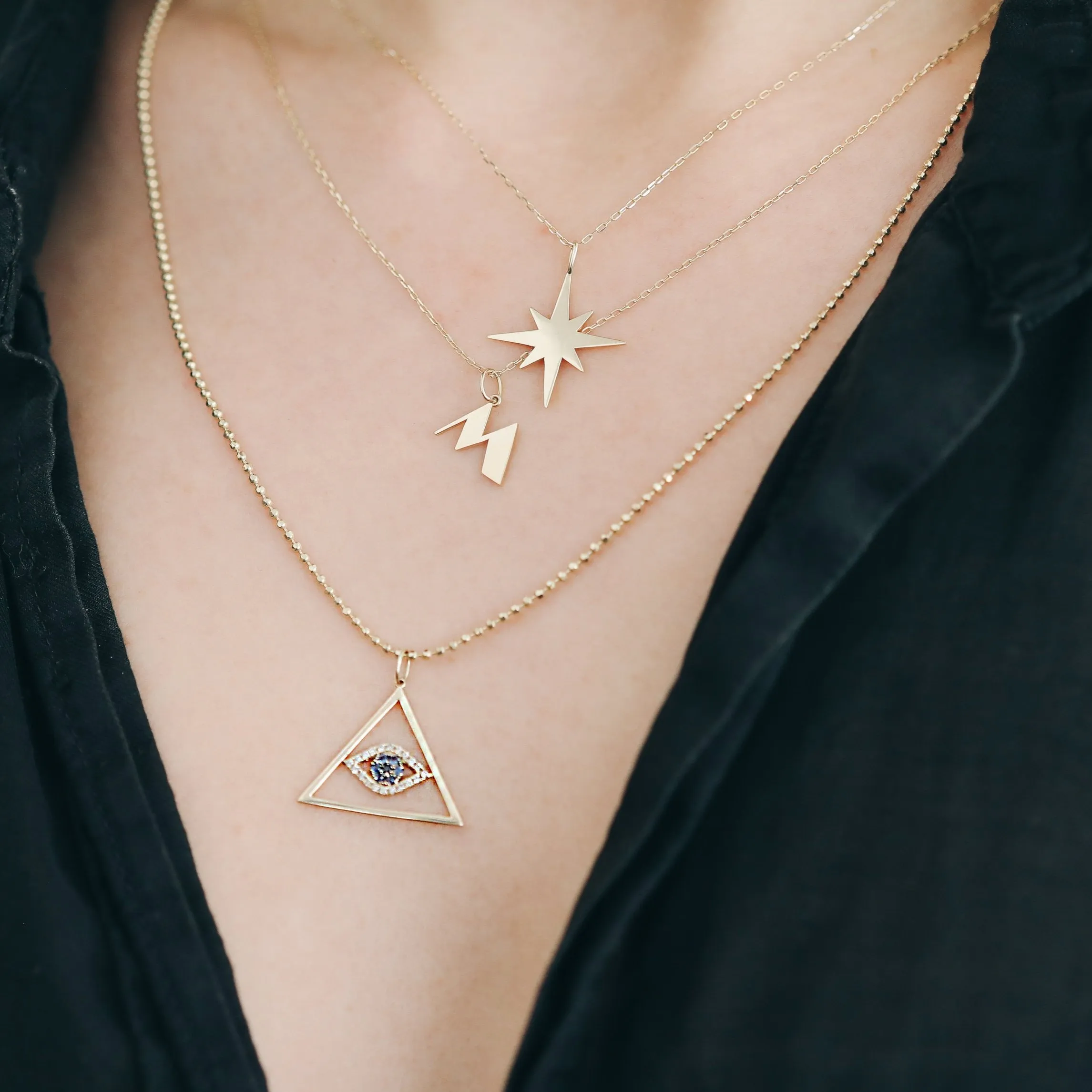 Pure Gold Small Starburst Charm sold by Sydney Evan product image thumbnail 2