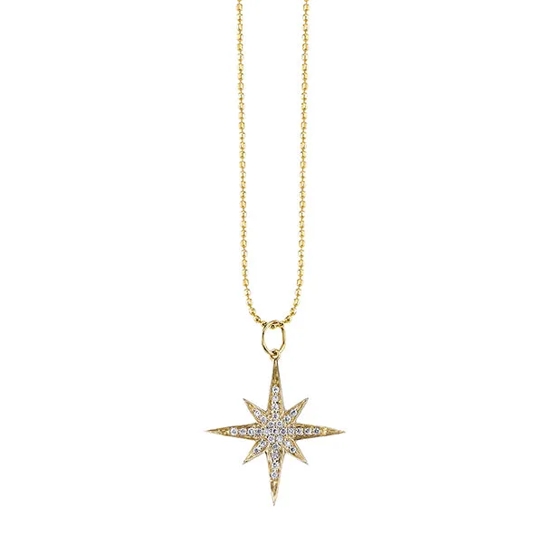 Gold & Diamond Medium Starburst Charm sold by Sydney Evan