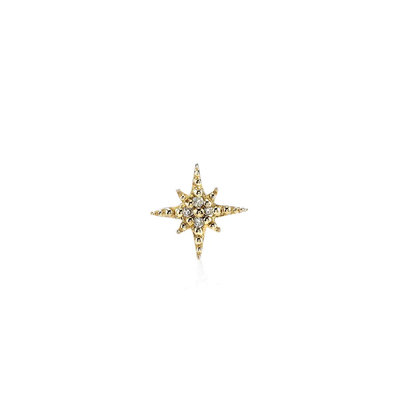 Gold & Diamond Mini Starburst Stud sold by Sydney Evan product image thumbnail 5