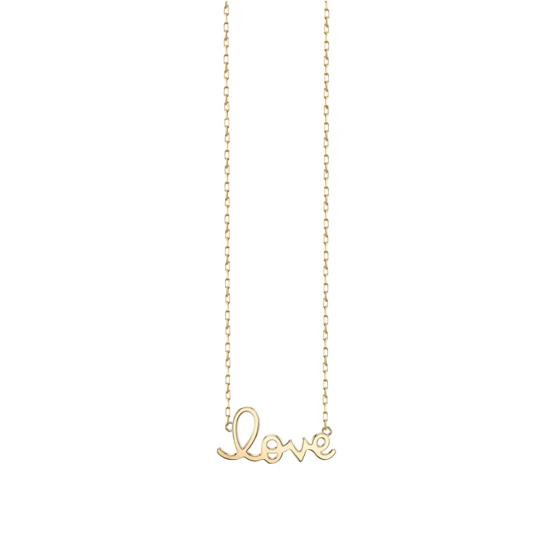 Pure Gold Small Love Necklace made by Sydney Evan