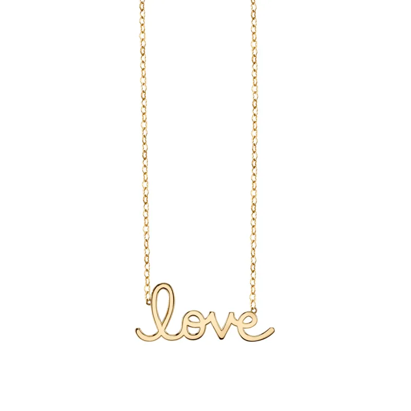 Pure Gold Large Love Necklace made by Sydney Evan