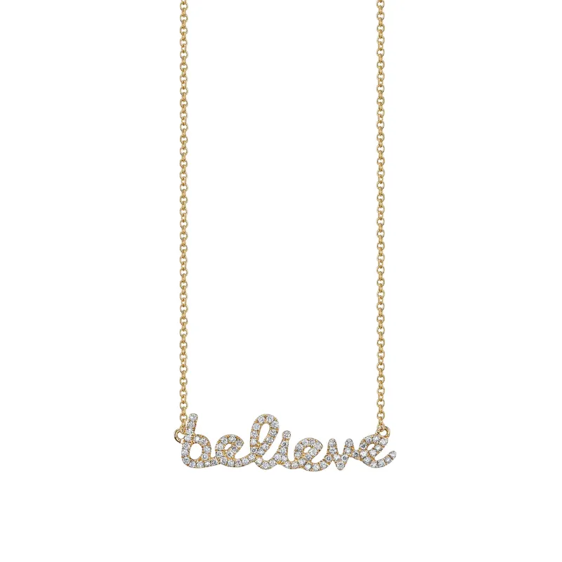Gold & Diamond Believe Necklace made by Sydney Evan