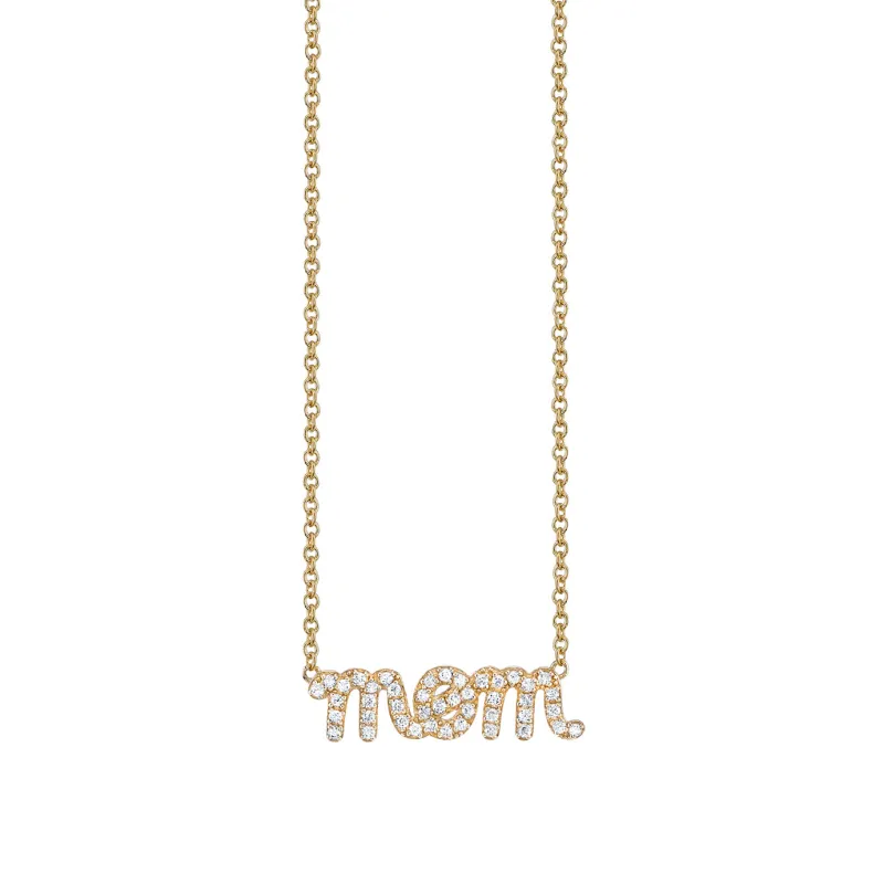 Gold & Diamond Mom Necklace made by Sydney Evan