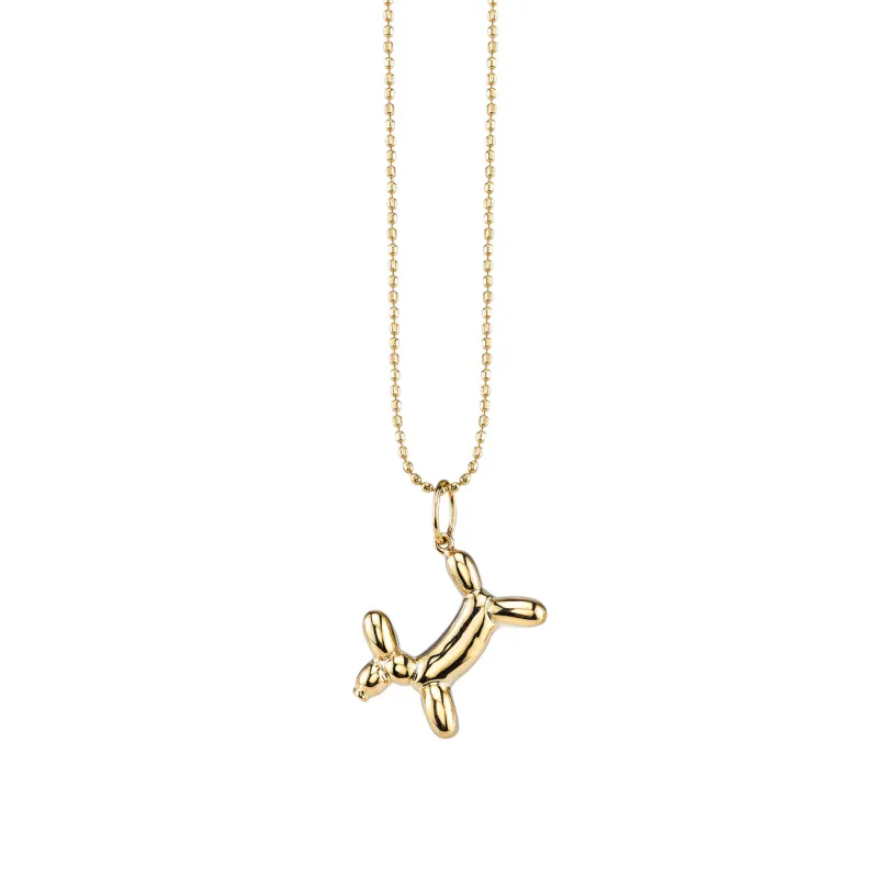 Gold Balloon Dog Charm made by Sydney Evan