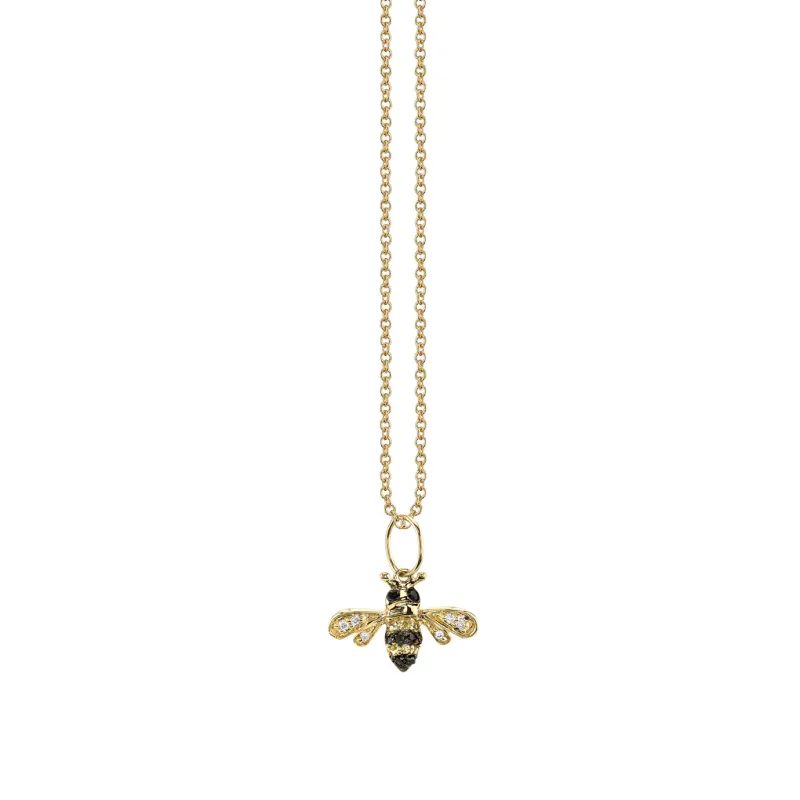 Gold & Diamond Small Bee Charm made by Sydney Evan