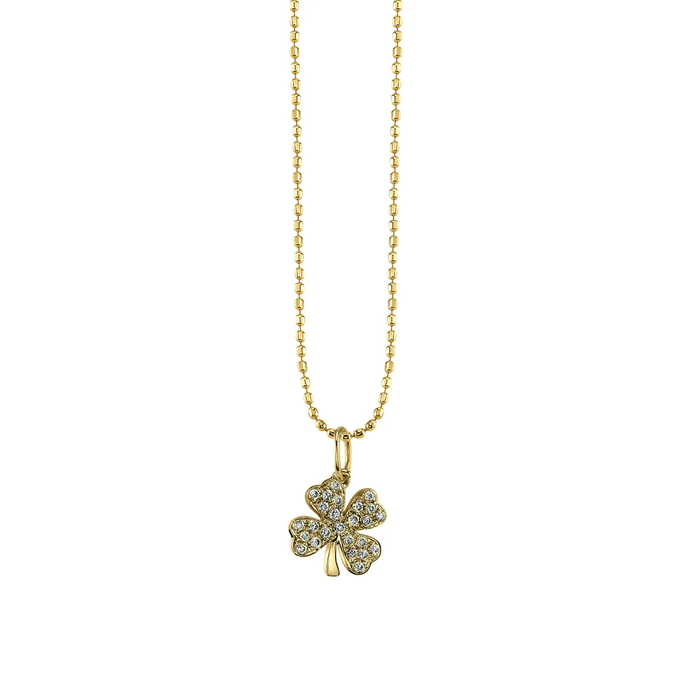 Gold & Diamond Small Clover Charm sold by Sydney Evan