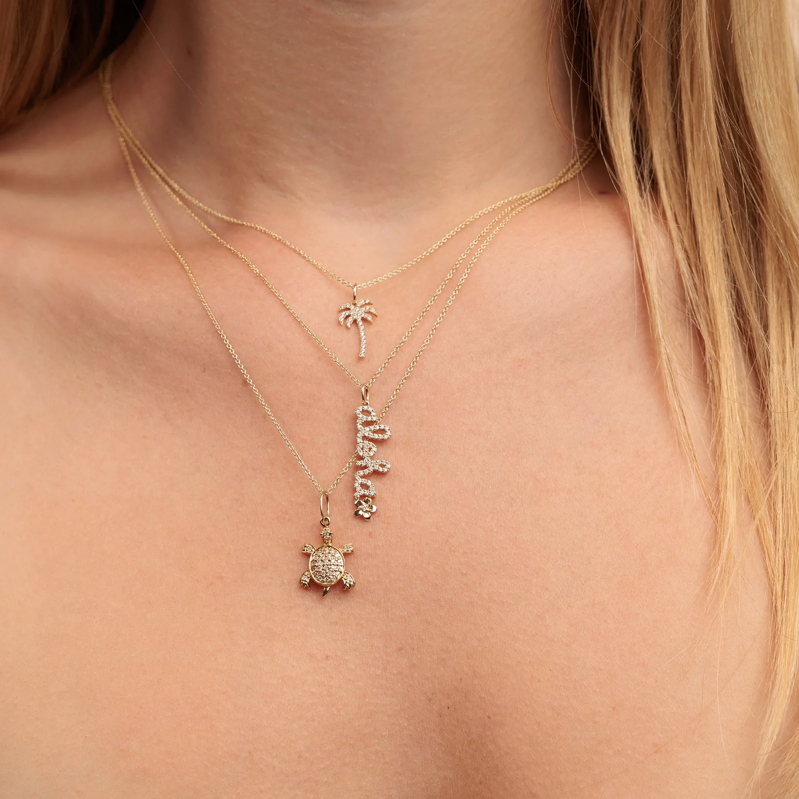 Gold & Diamond Turtle Charm sold by Sydney Evan product image thumbnail 2