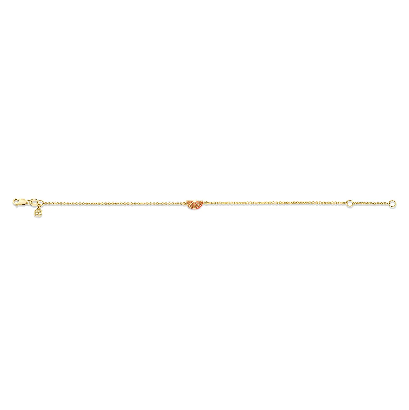 Gold & Orange Sapphire Orange Slice Bracelet sold by Sydney Evan product image thumbnail 2