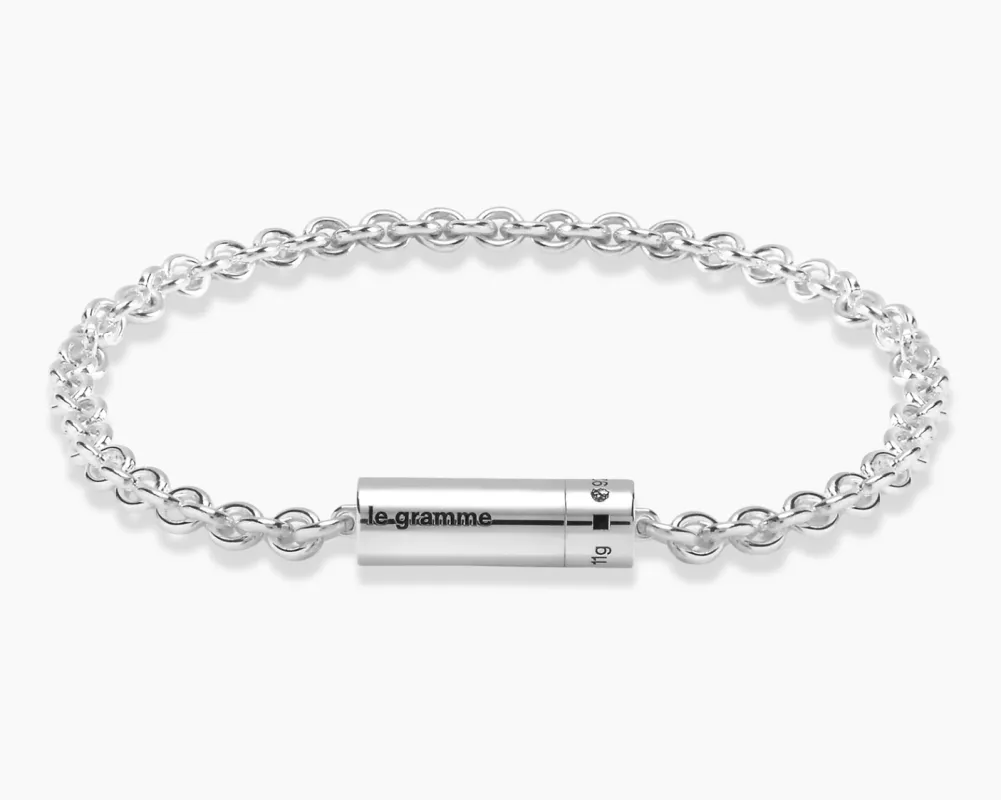 cable bracelet on chain le 11g made by Le Gramme