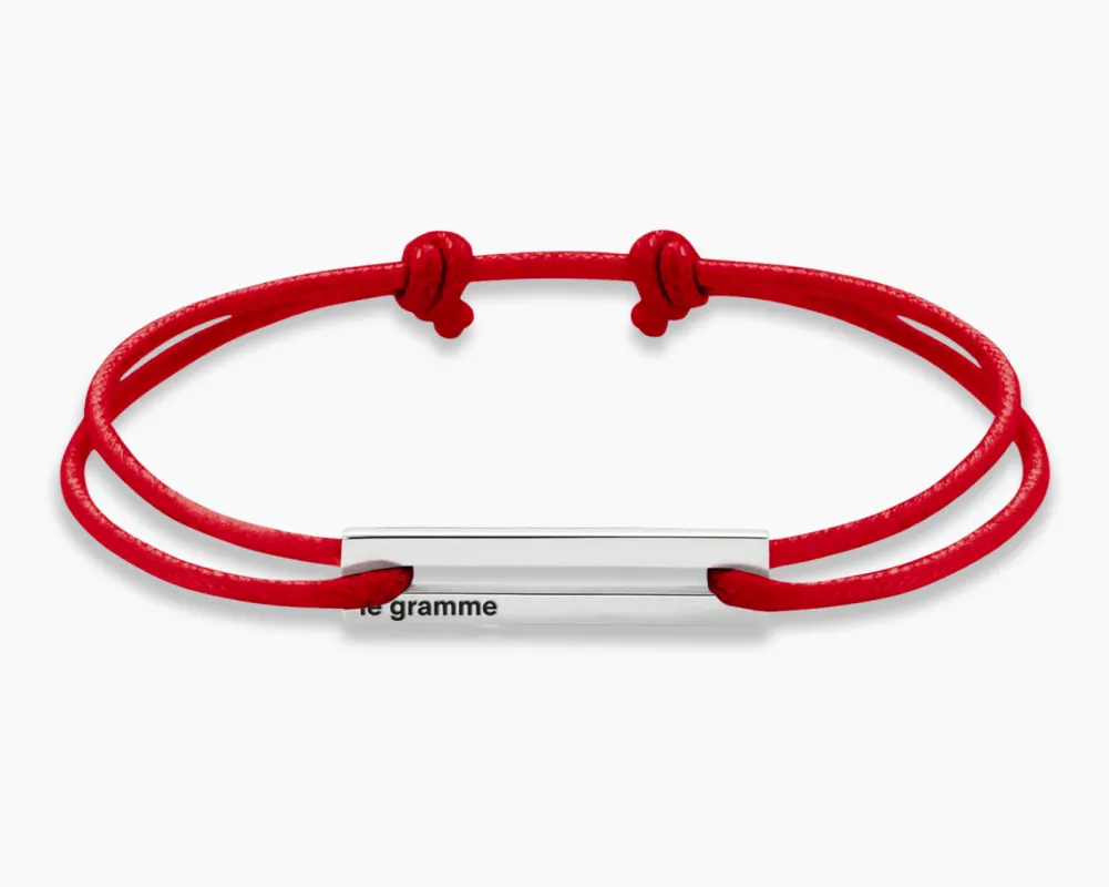 perforated red cord bracelet le 1.7g made by Le Gramme