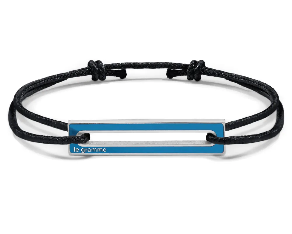 lacquered blue cord bracelet le 1,7g made by Le Gramme