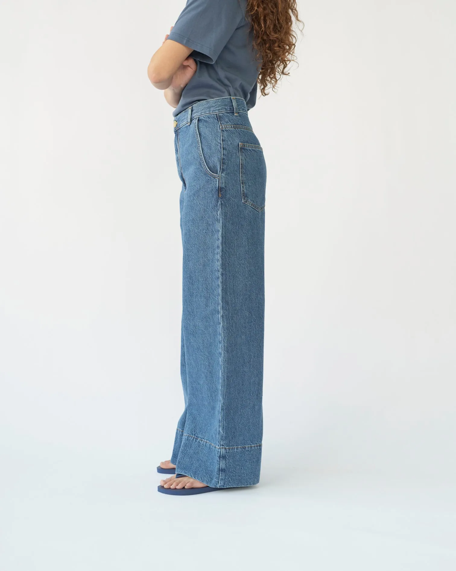 Hemp/cotton wide leg jeans sold by AF Agger product image thumbnail 4
