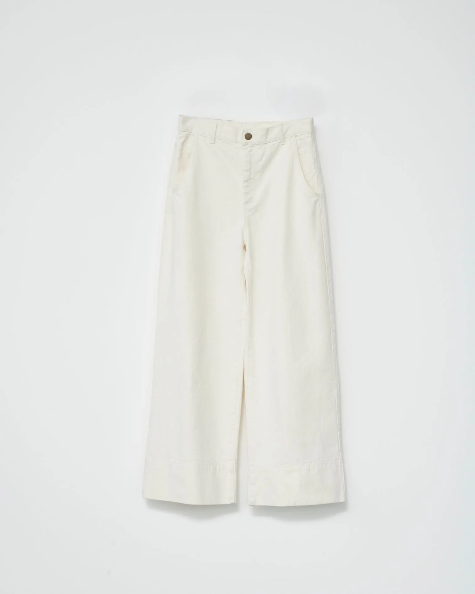 Hemp/cotton wide leg jeans sold by AF Agger