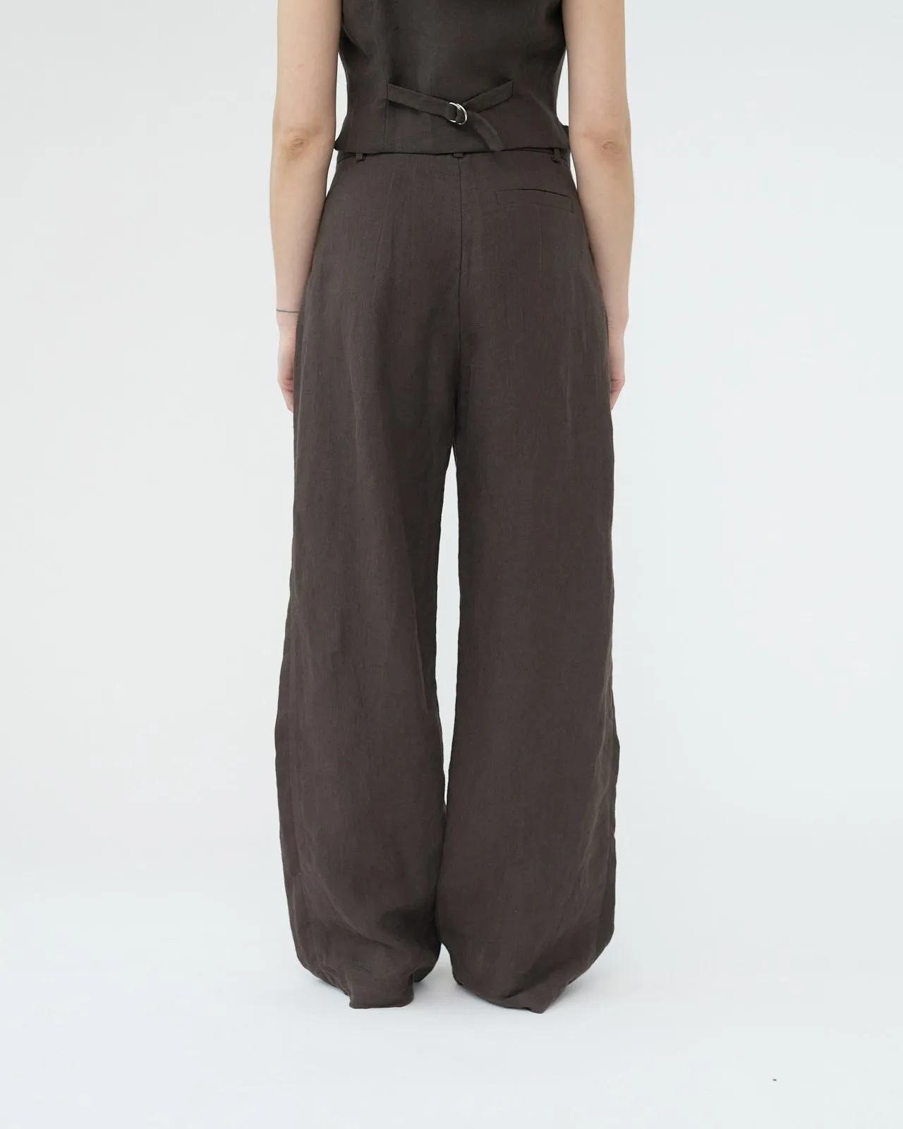 Linen Wide Box Trousers sold by AF Agger product image thumbnail 5