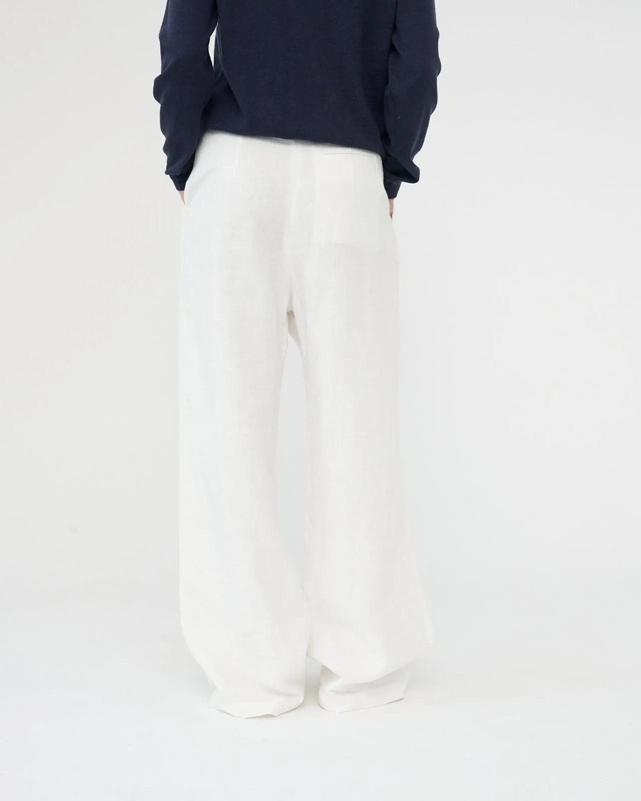 Linen wide box trousers sold by AF Agger product image thumbnail 4
