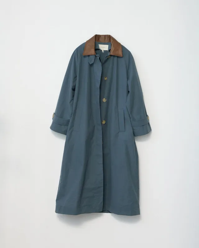 Waxed cotton mac coat made by AF Agger