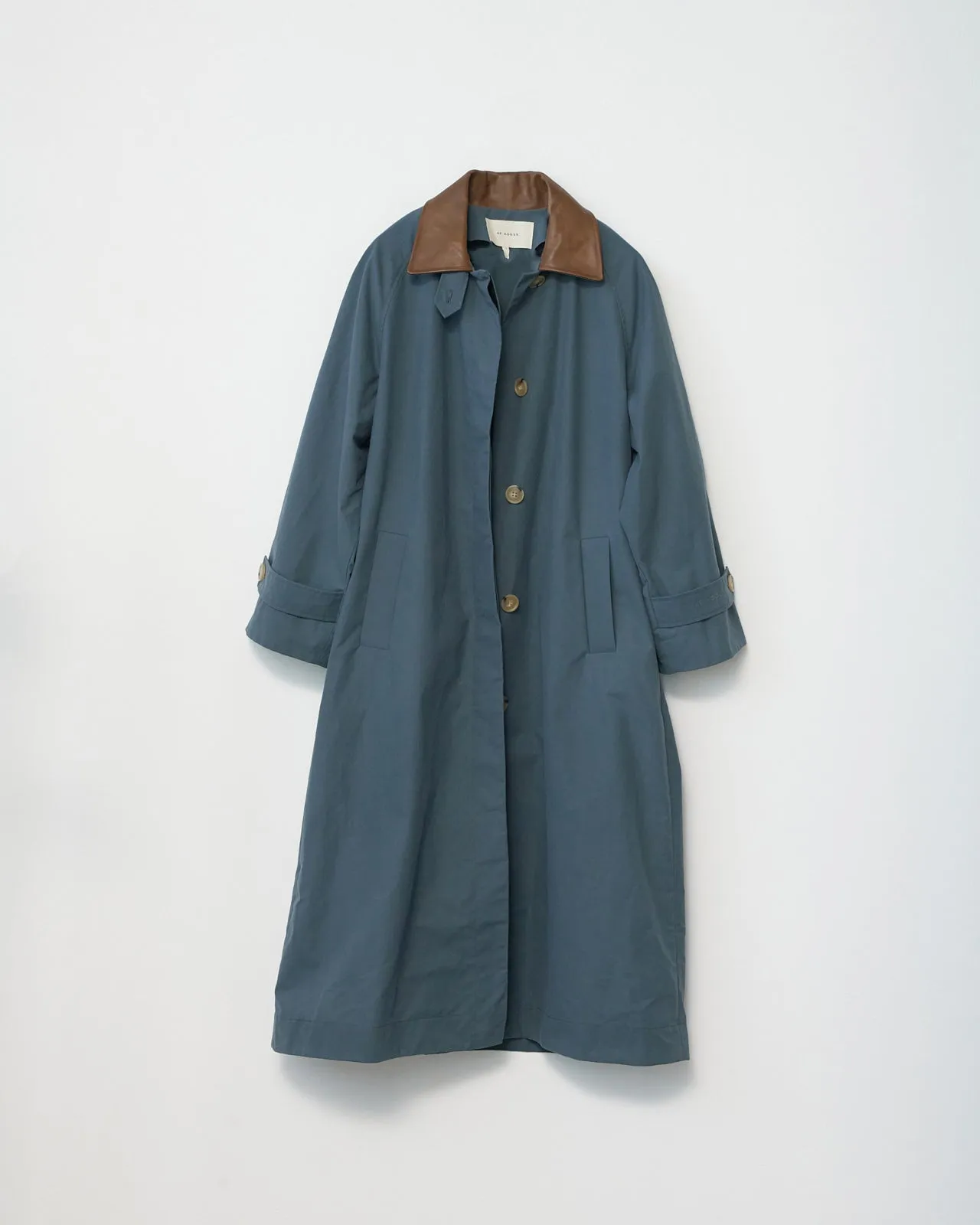 Waxed cotton mac coat sold by AF Agger