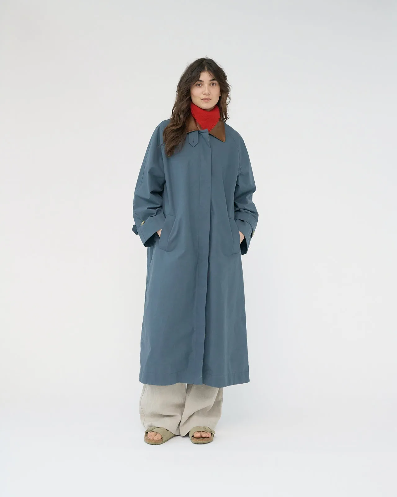 Waxed cotton mac coat sold by AF Agger product image thumbnail 3
