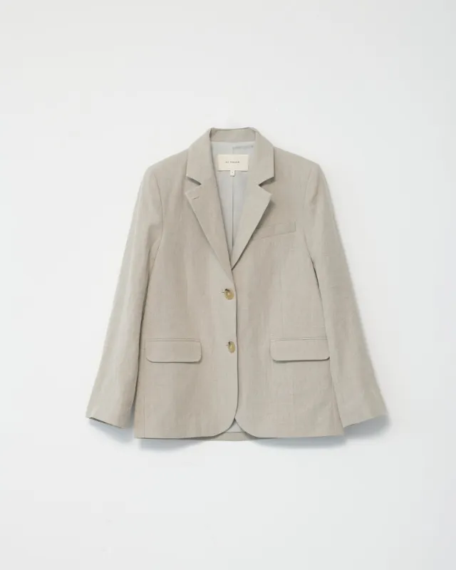 Linen Straight Blazer made by AF Agger