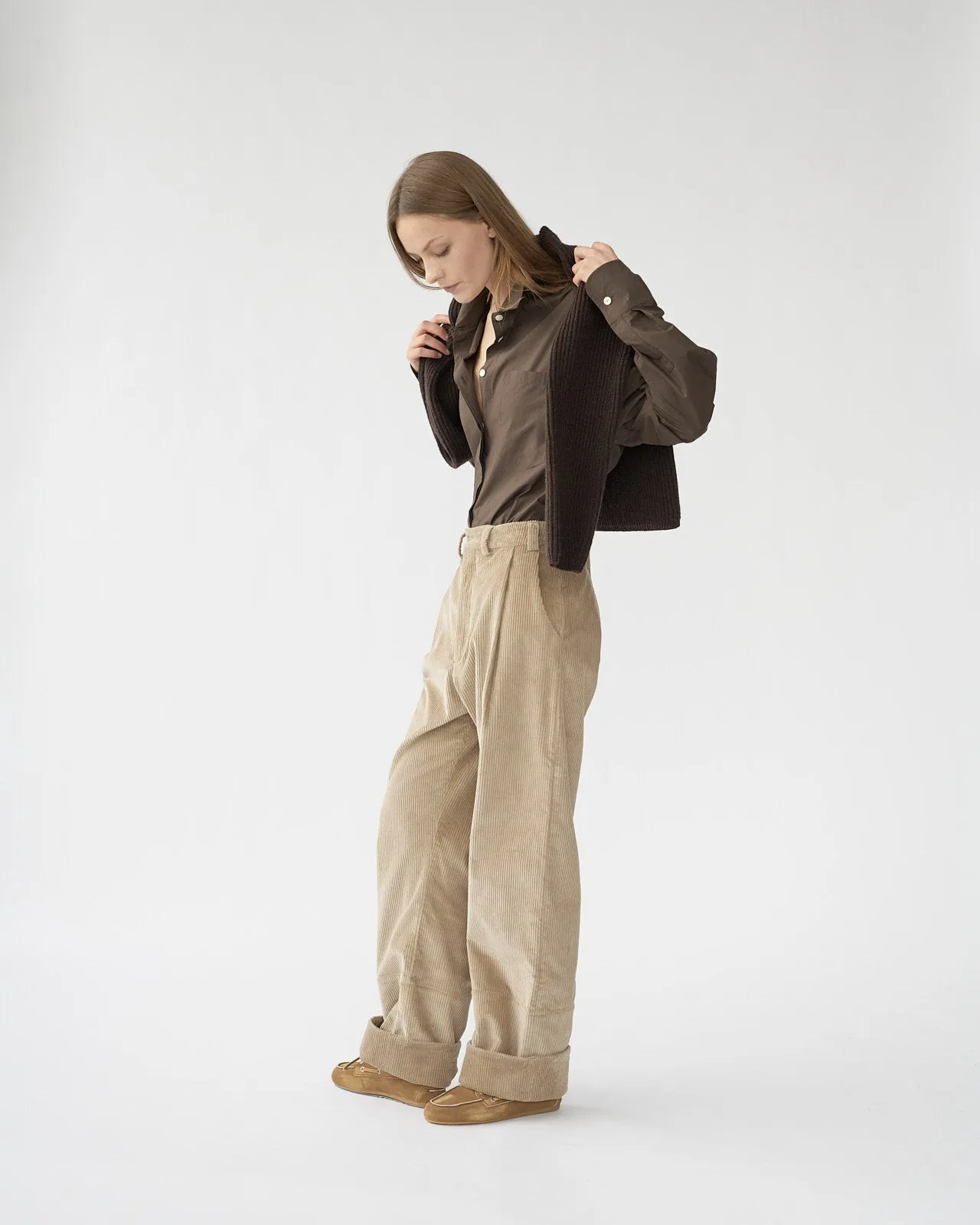 Corduroy box trousers sold by AF Agger product image thumbnail 3