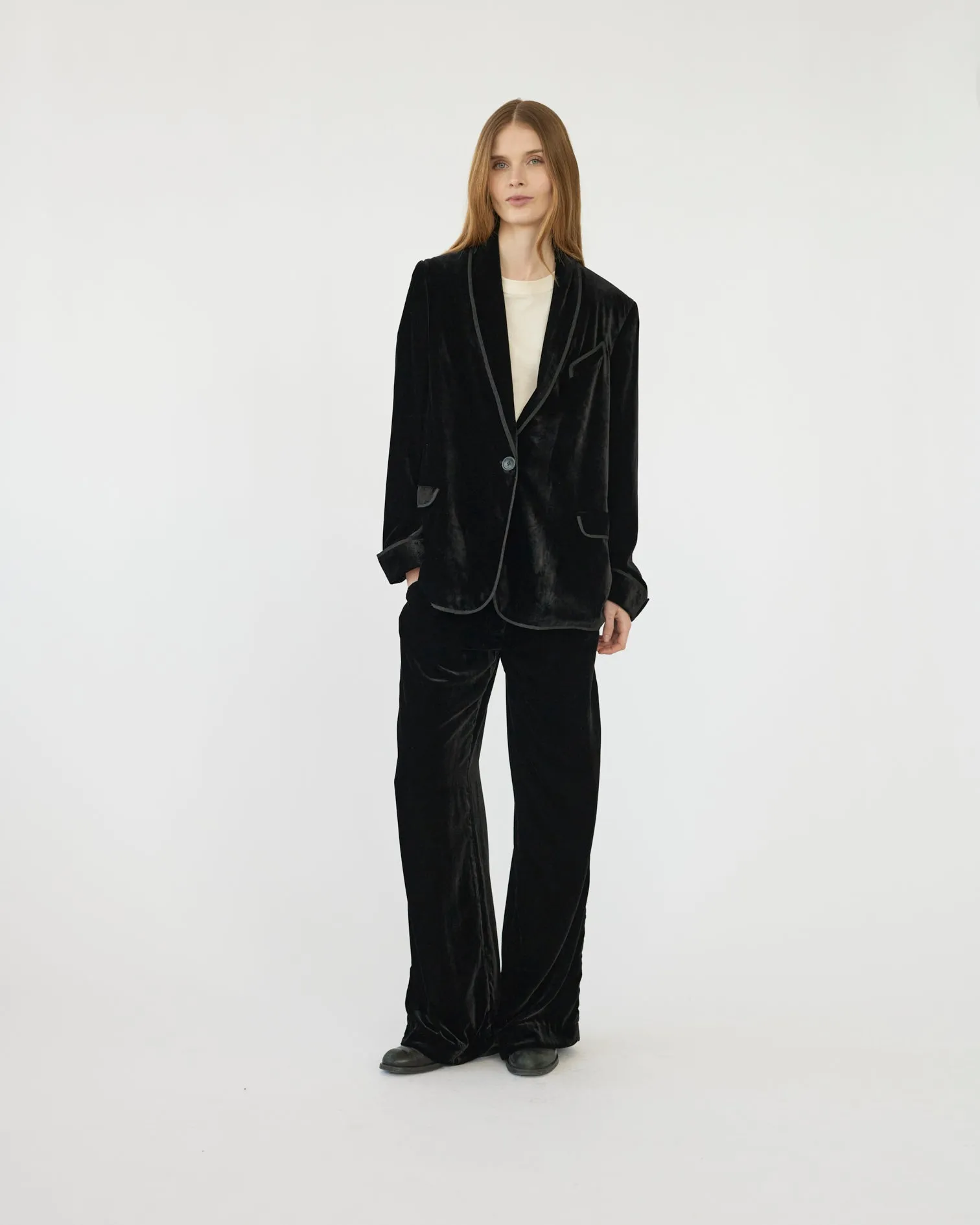 Silk Velvet Flared Pants sold by AF Agger product image thumbnail 4