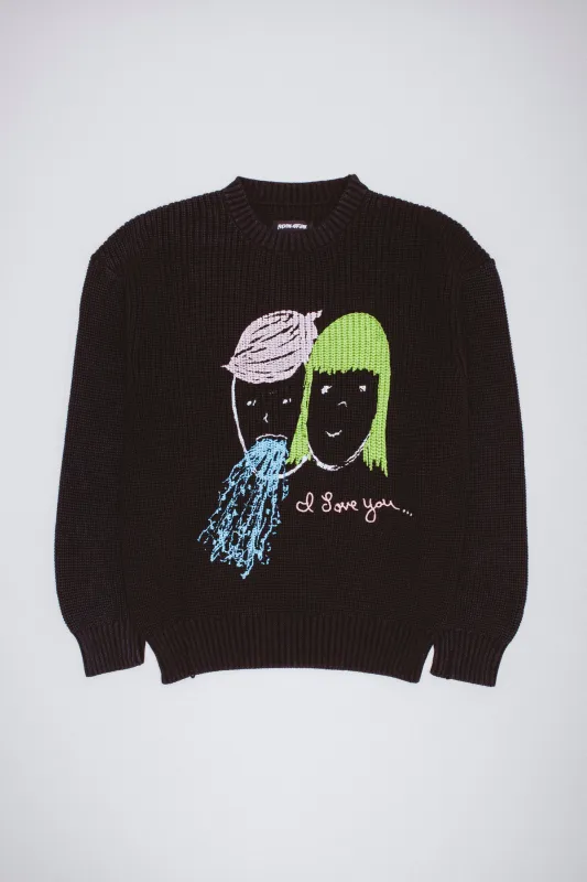 I Love You Overdyed Sweater made by Fucking Awesome