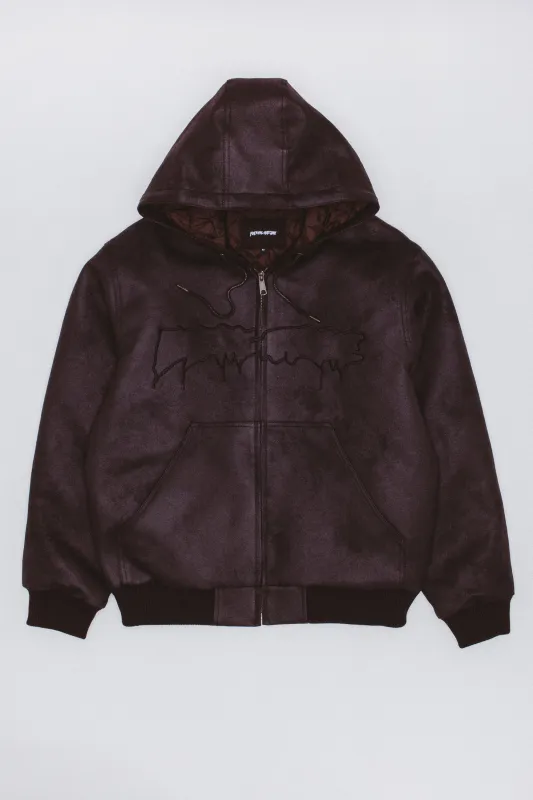 Faux Leather Hooded Jacket made by Fucking Awesome