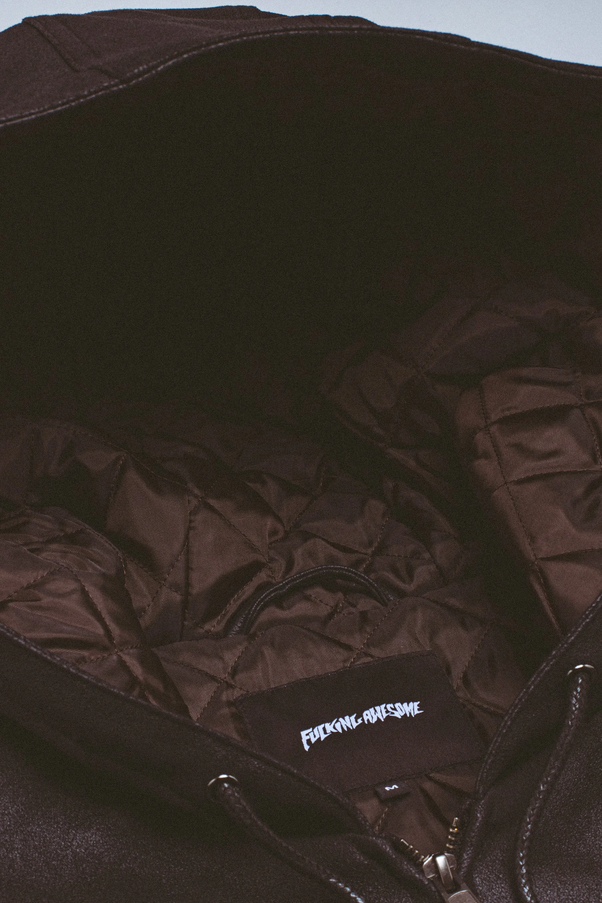Faux Leather Hooded Jacket sold by Fucking Awesome product image thumbnail 5
