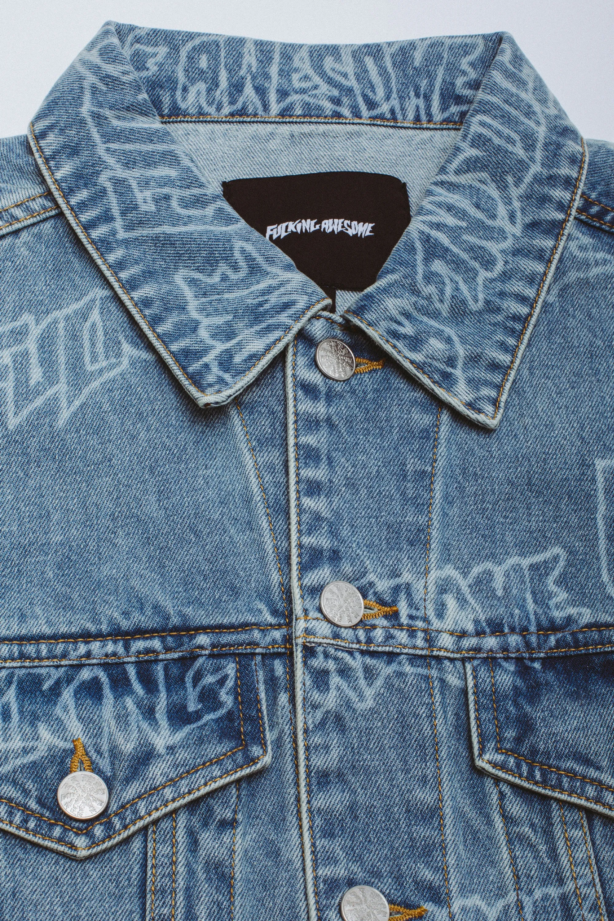 Lasered AOP Denim Jacket sold by Fucking Awesome product image thumbnail 3