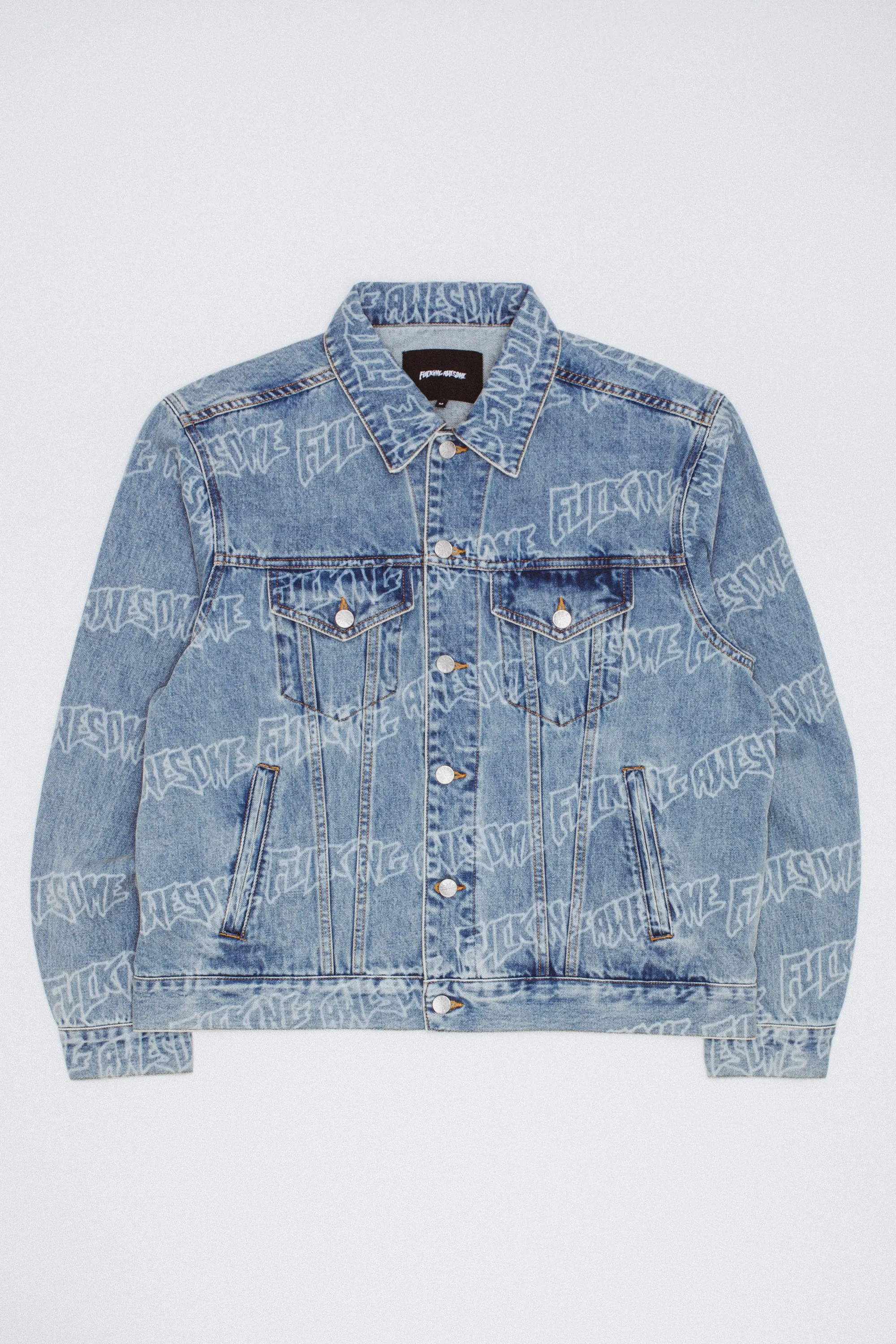 Lasered AOP Denim Jacket sold by Fucking Awesome